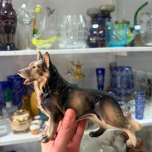 Figura perro Ovejero Alemán de porcelana