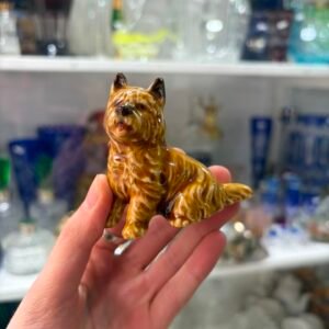 Figura perro Yorkshire Terrier de porcelana