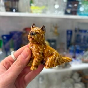 Figura perro Yorkshire Terrier de porcelana