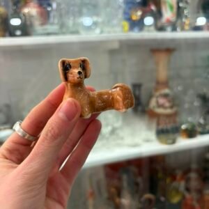 Figura perro Dachshund de porcelana