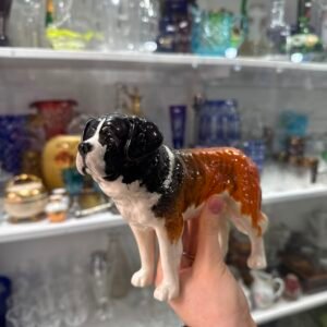 Figura perro san bernardo de porcelana BESWICK ENGLAND «CORNA GARTH STROLLER»