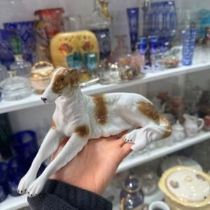 Figura perro Borzoi porcelana alemana BAVARIA
