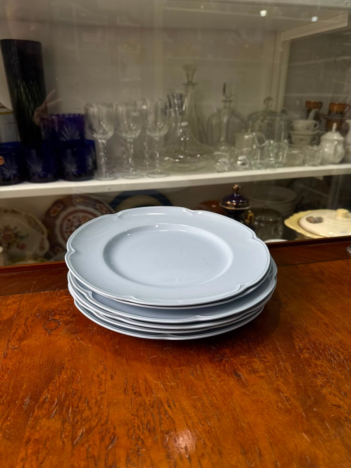 Juego de 6 platos playos celeste pastel johnson bros - Imagen 2