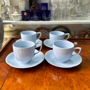 Set de 4 dúos de café inglés celeste pastel johnson bros