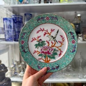 Plato porcelana oriental pintado a mano