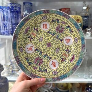 Plato porcelana oriental pintado a mano