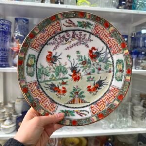Plato porcelana oriental pintado a mano