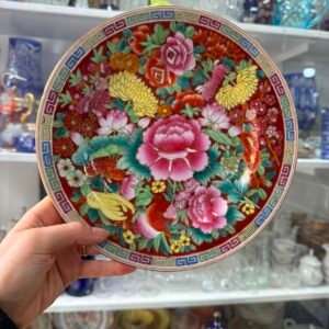 Plato porcelana oriental pintado a mano