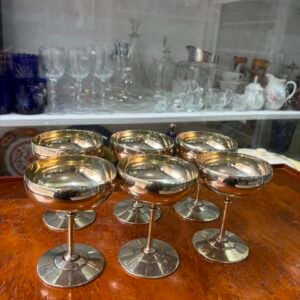 Juego de 6 copas CHRISTOFLE para brindis o postre platería