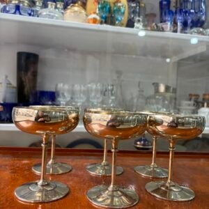 Juego de 6 copas CHRISTOFLE para brindis o postre platería