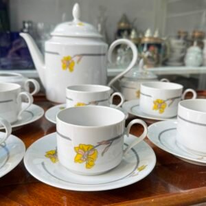 Juego de té porcelana verbano