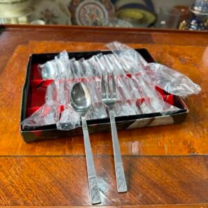 Juego de 6 tenedores y 6 cucharas para postre