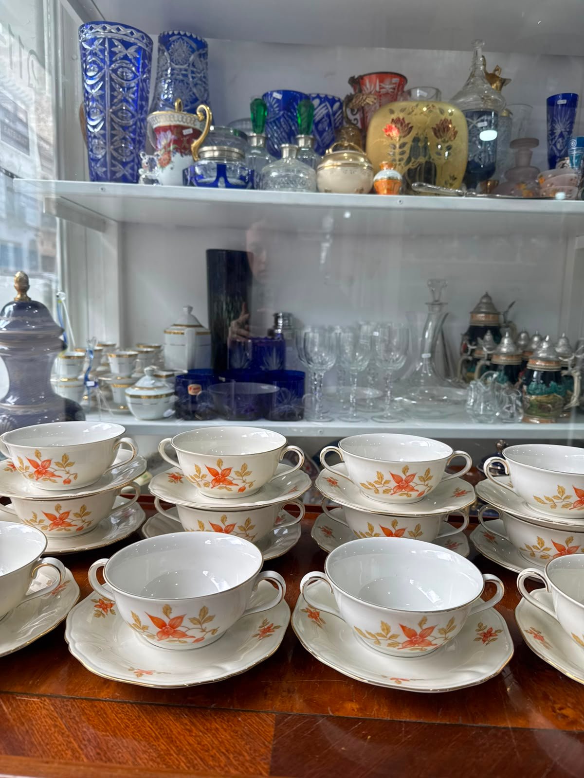 Juego de 12 consomeras con plato porcelana bavaria alemana - Imagen 7