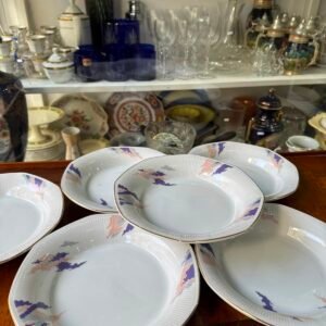 Juego de 6 platos hondos porcelana tsuji nubes