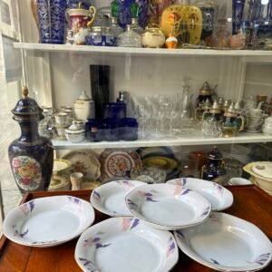 Juego de 6 platos hondos porcelana tsuji nubes