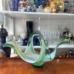 Centro de mesa cristal de murano verde