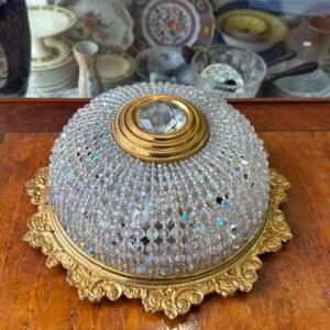Plafón de cristal de toca con bronce