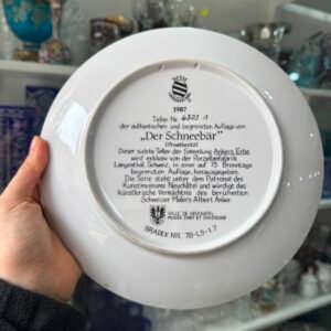 Plato de porcelana de colección pintado a mano