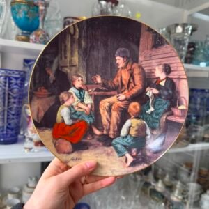 Plato de porcelana de colección pintado a mano