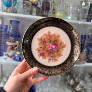 Plato porcelana tsuji pintado a mano con oro