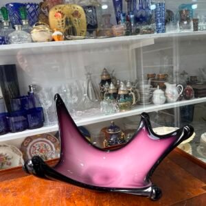 Centro de mesa de cristal de murano violeta