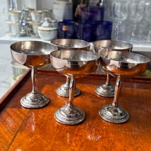 Set de 5 copas metalicas para brindis o postre