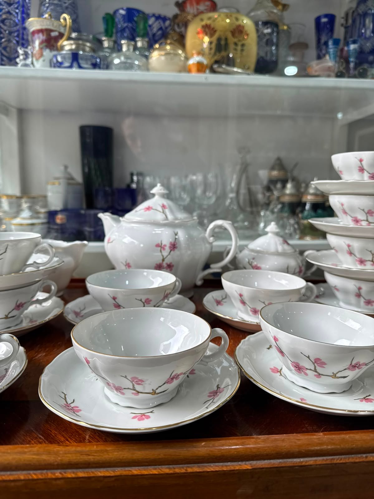 Juego de té porcelana verbano flor de cerezo completo para 12 personas - Imagen 4
