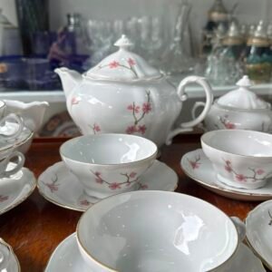Juego de té porcelana verbano flor de cerezo completo para 12 personas