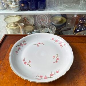 Fuente redonda flor de cerezo porcelana verbano