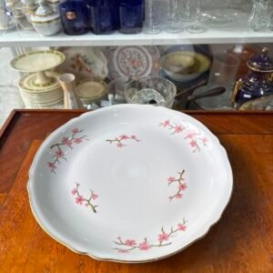 Fuente redonda flor de cerezo porcelana verbano
