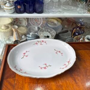 Fuente oval flor de cerezo porcelana verbano