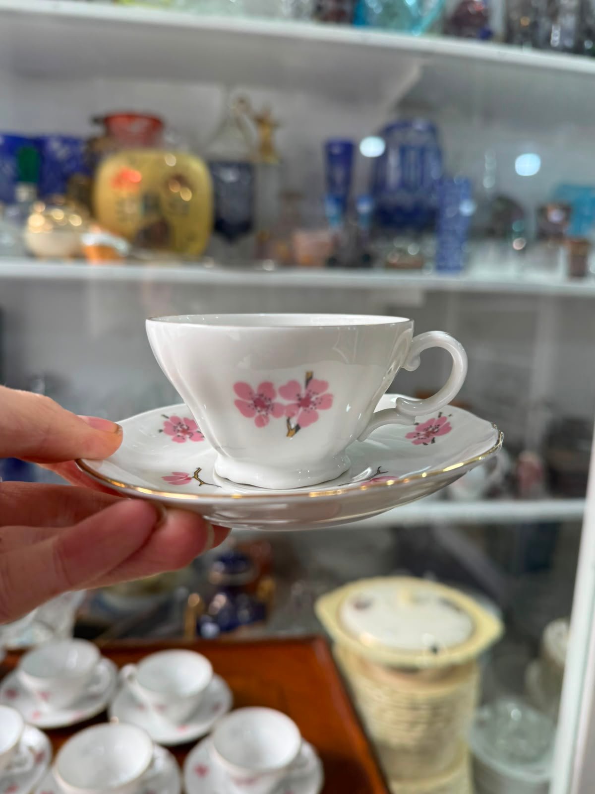 Juego de café flor de cerezo porcelana verbano completo para 12 personas - Imagen 3