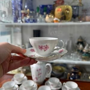 Juego de café flor de cerezo porcelana verbano completo para 12 personas
