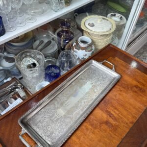 Fuente con asas platería