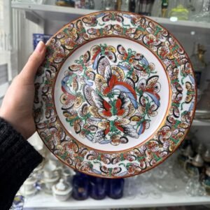 Plato porcelana oriental pintado a mano