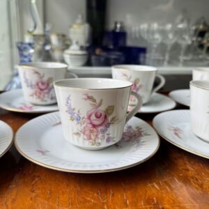 Juego de 8 dúos de té porcelana tsuji