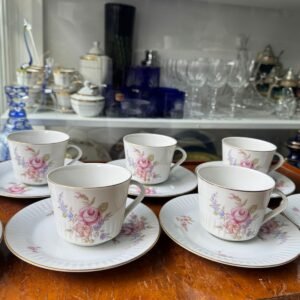Juego de 8 dúos de té porcelana tsuji