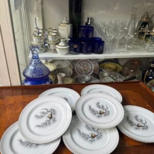 Juego de 12 platos de pan diseño de piña porcelana tsuji