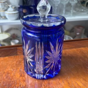 Bombonera o caramelera cristal súper tallado rubi