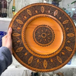 Plato grande de madera polaco