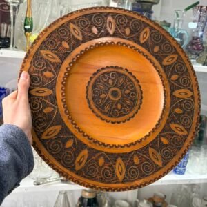 Plato grande de madera polaco