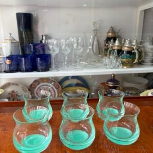 Juego de 6 vasos de cristal