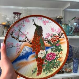 Plato porcelana tsuji pintado a mano con oro