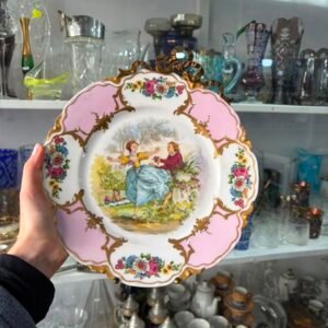 Plato porcelana limoges con escena galante
