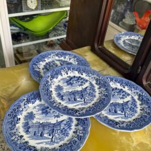 Set de 4 platos playos ingleses de colección
