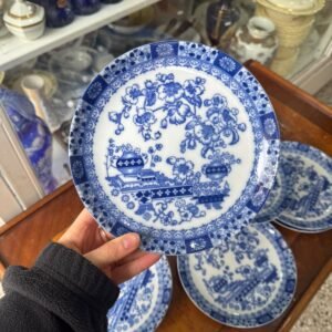 Juego de 11 platos de postre porcelana tsuji old blue