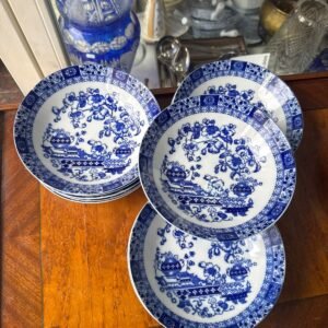 Juego de 12 platos hondos porcelana tsuji old blue