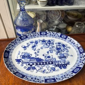 Fuente oval porcelana tsuji old blue