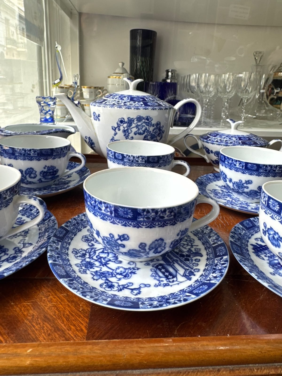 Juego de té porcelana tsuji old blue para 12 personas - Imagen 5