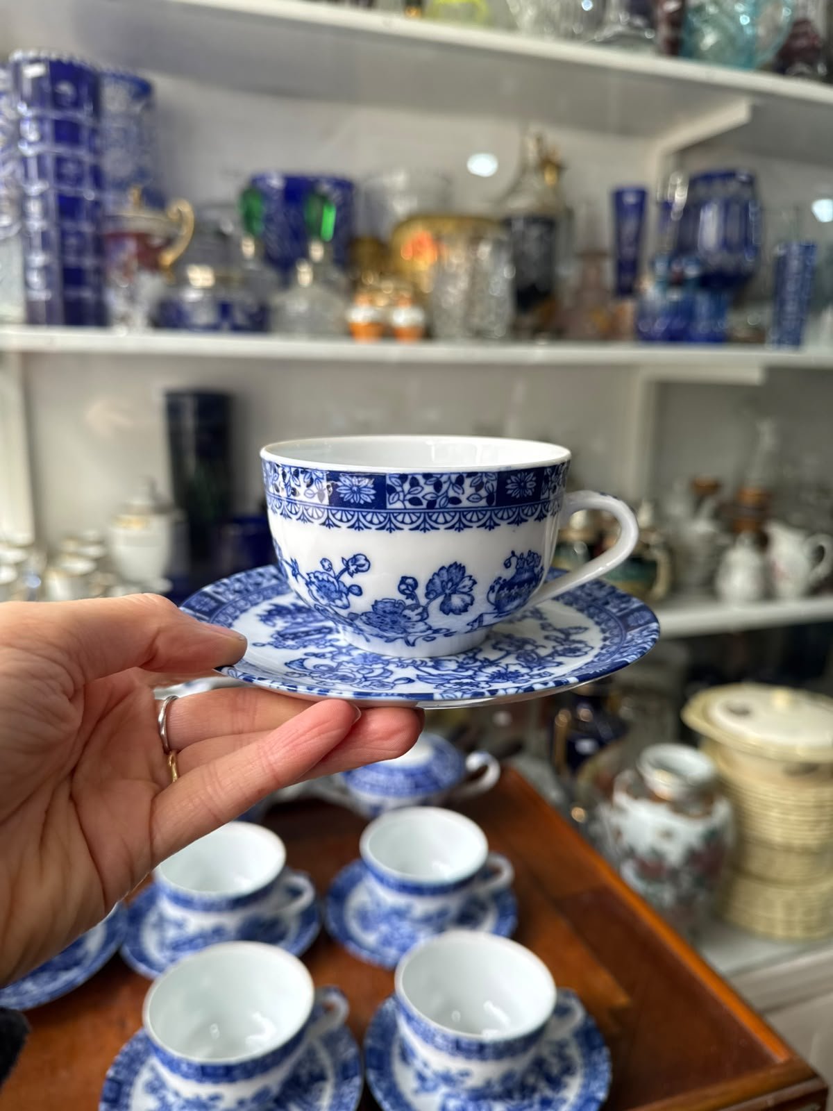Juego de té porcelana tsuji old blue para 12 personas - Imagen 4